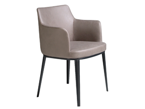 4112 - Imitation leather chair with armrests _ Angel Cerdá